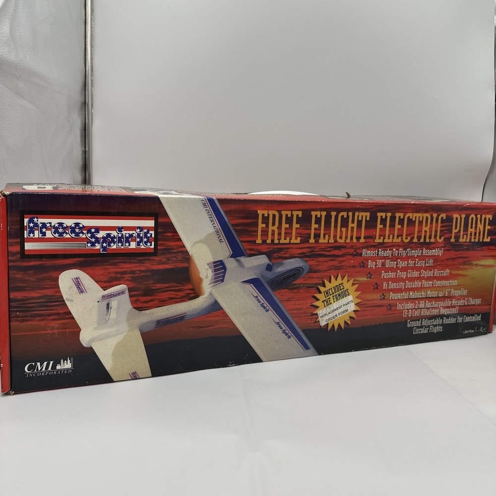 New VTG Free Spirit CMI Incorporated Styrofoam Free Spirit Electric Airplane